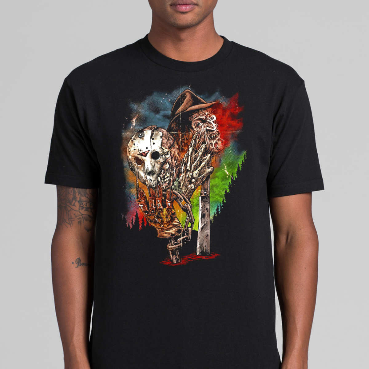 Freddy vs Jason T-shirt Horror Movie T-Shirt Tee