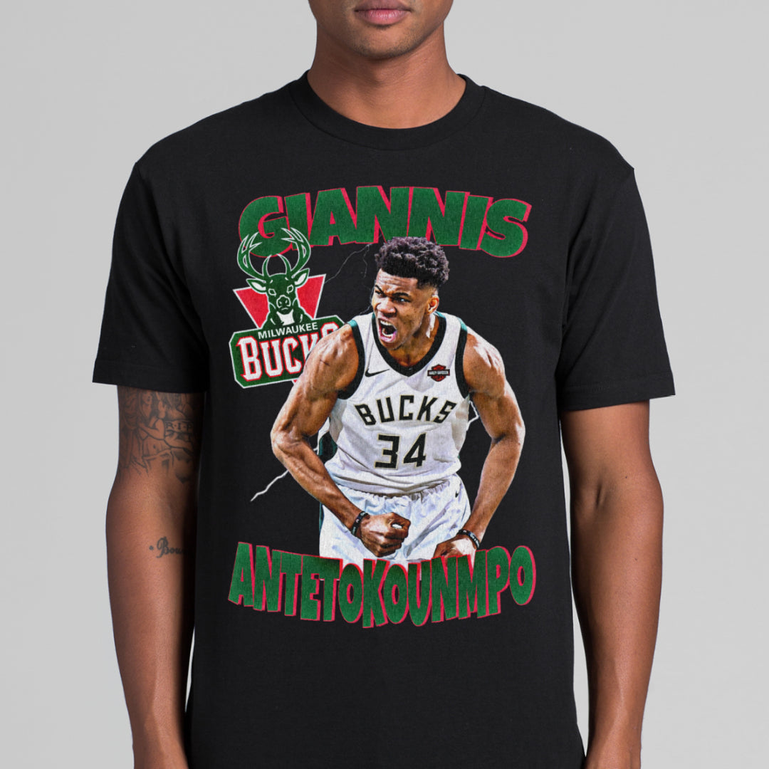 Giannis Antetokounmpo V3 NBA T-Shirt Sport Athlete Family Tee