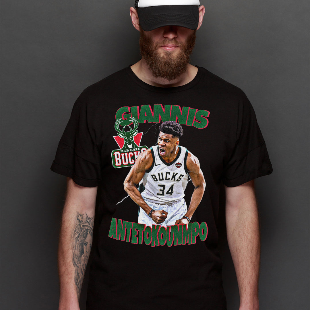 Giannis Antetokounmpo V3 NBA T-Shirt Sport Athlete Family Tee