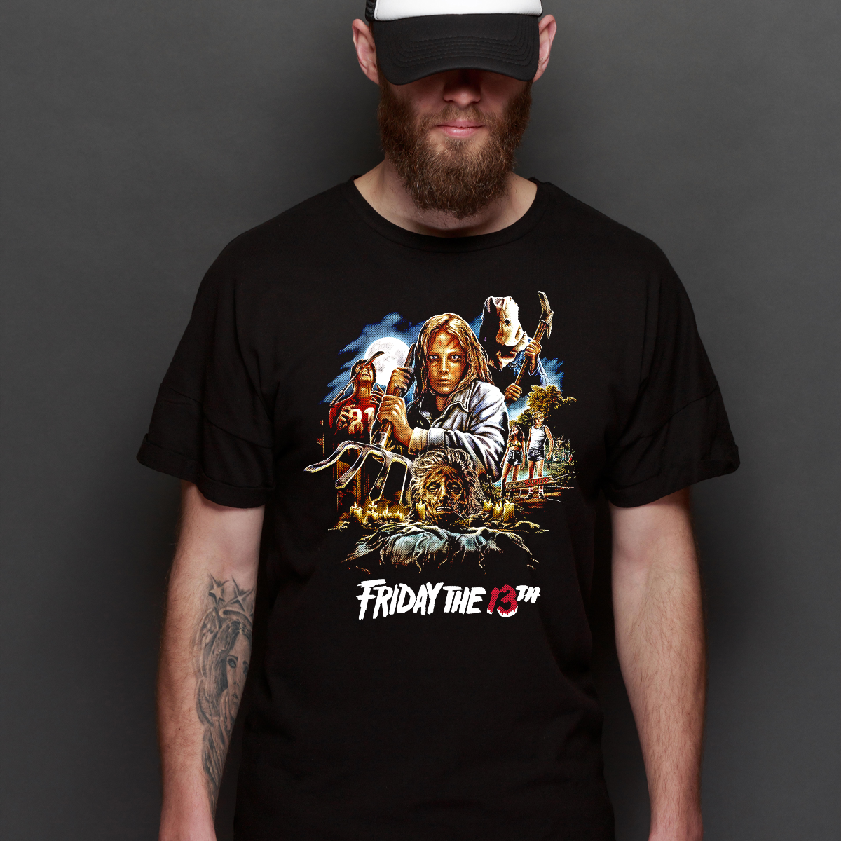 Jason Friday The 13th V7 Horror Movie T-Shirt Tee