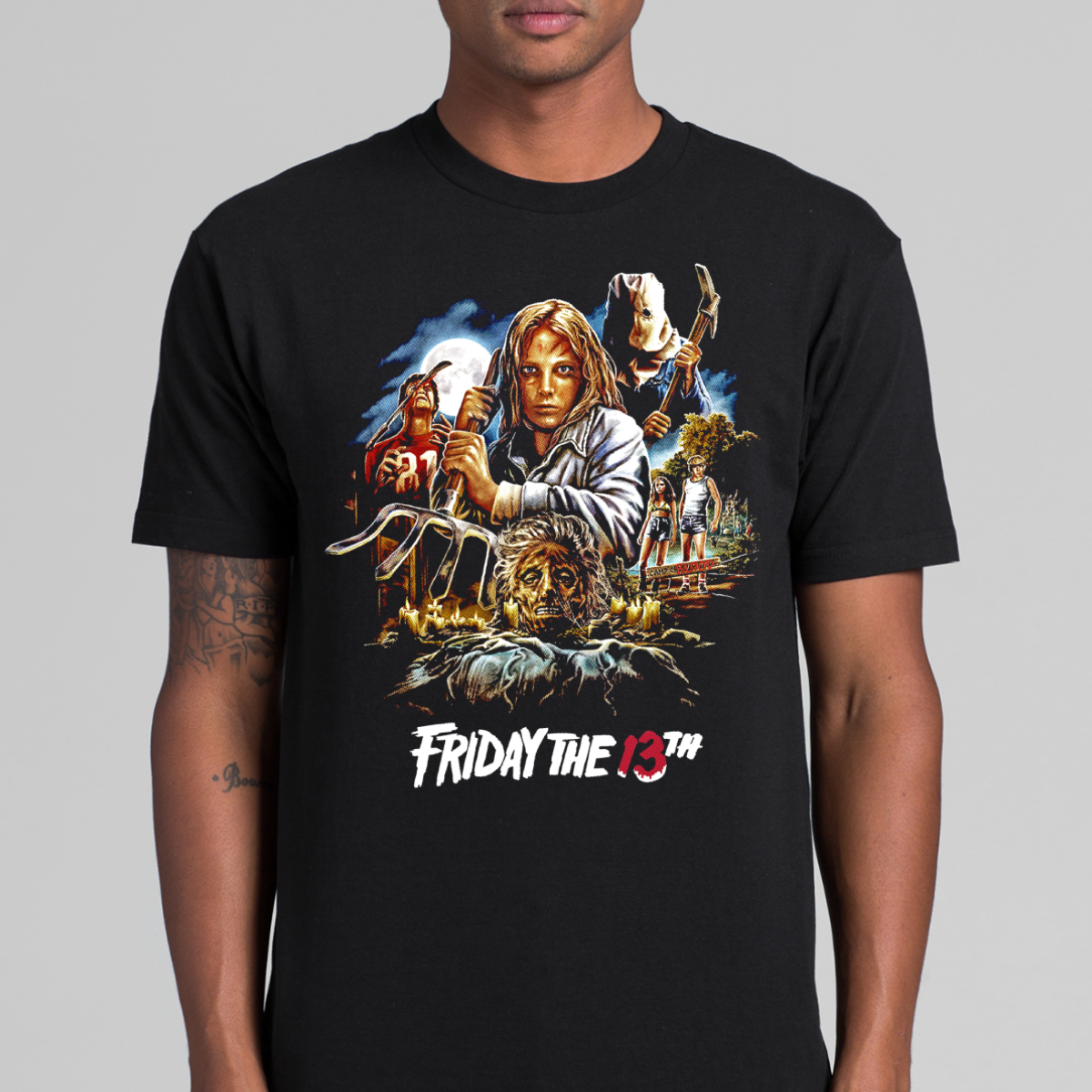 Jason Friday The 13th V7 Horror Movie T-Shirt Tee