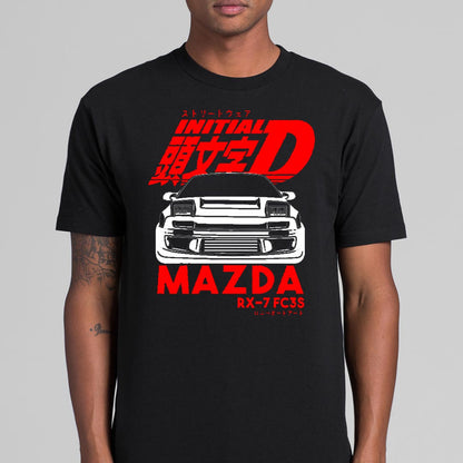 Initial D Mazda RX-7 FC3S T-Shirt Japanese Anime Tee