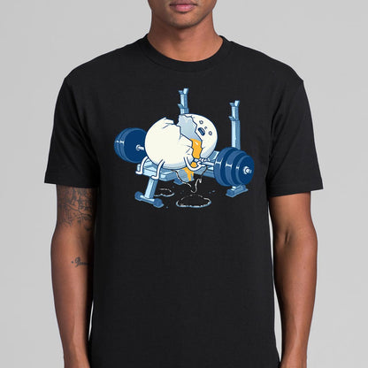 Egg In The Gym T-Shirt Funny Carton Tee