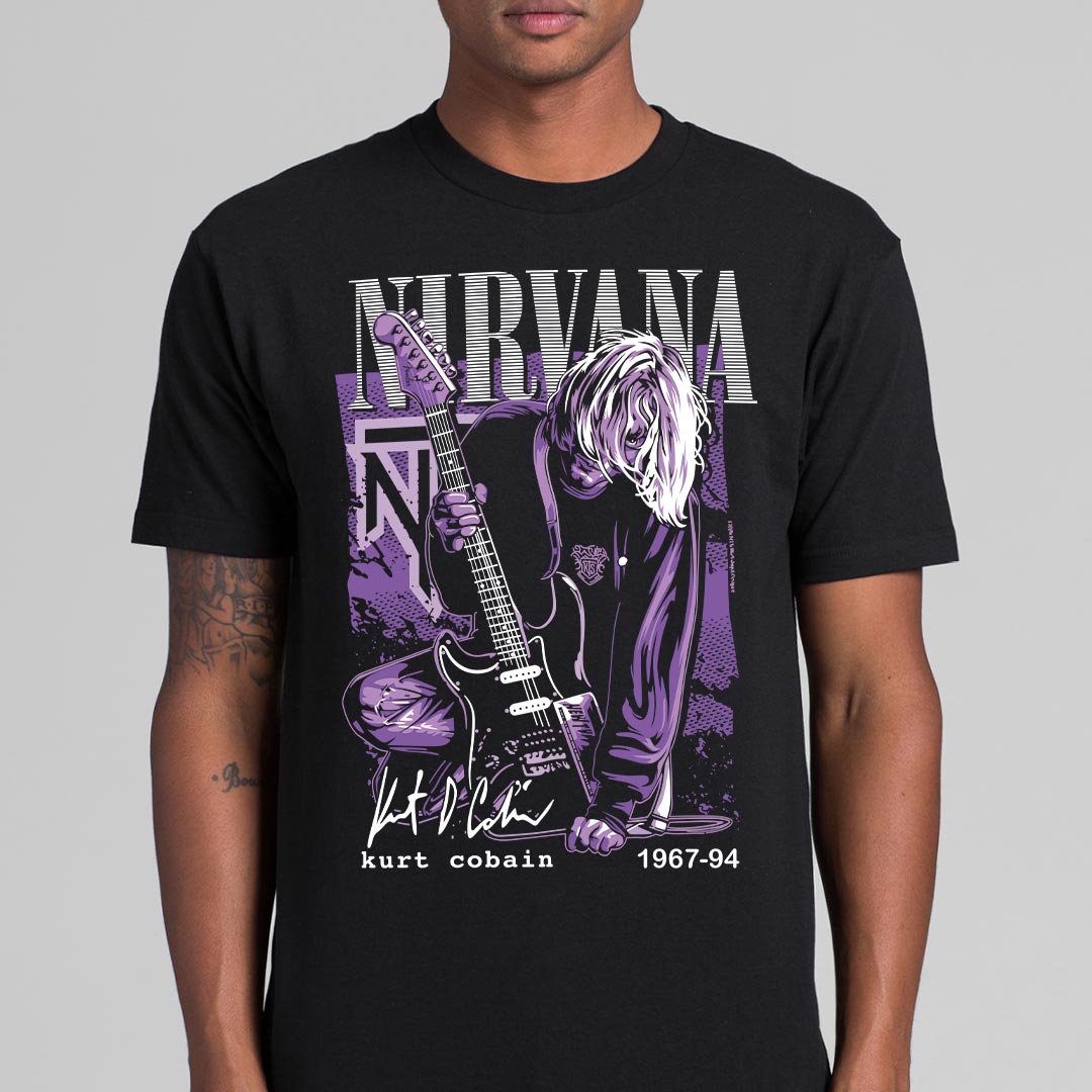 NIRVANA Kurt Cobain Band Family Tee Music Rock And Roll