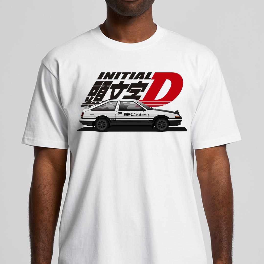 Initial D Toyota AE-86 Ver2  T-Shirt Japanese Anime Tee