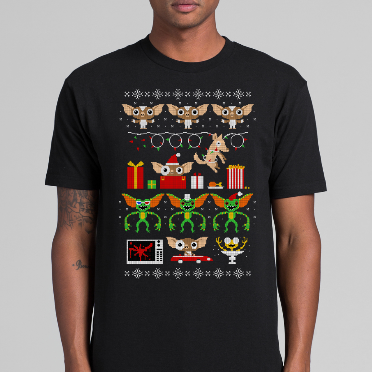 Gremlins Ugly Knit Christmas T-Shirt Movie Tee