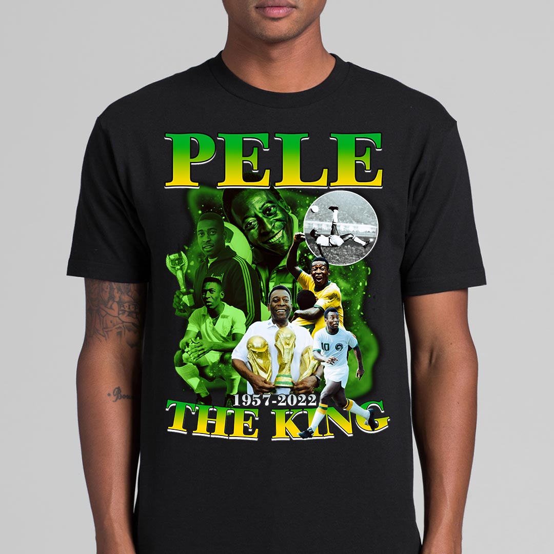 Pele The King of Football T-Shirt Sport Athlete Family Tee