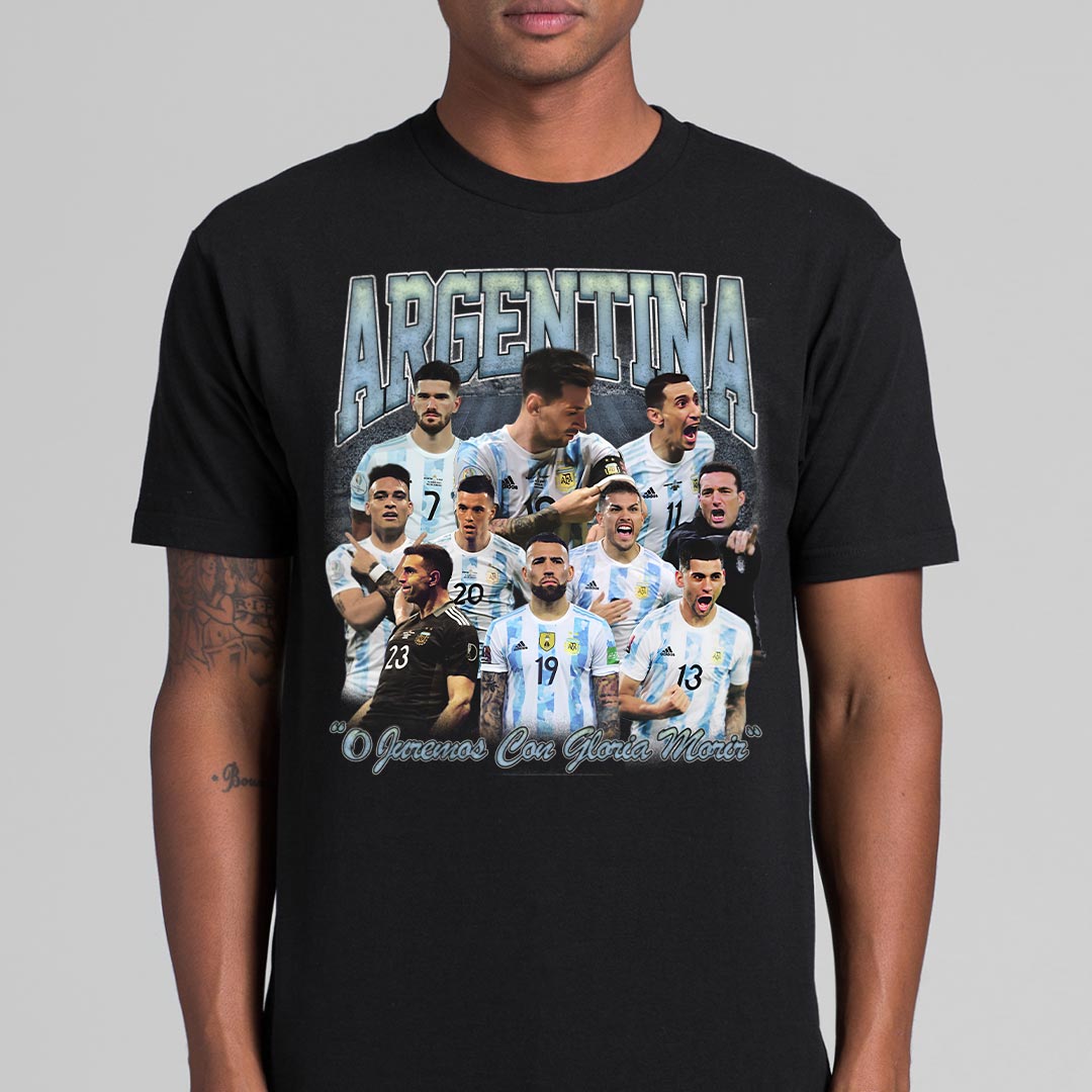 Argentina Football Team T-Shirt Sport Athlete Family Tee