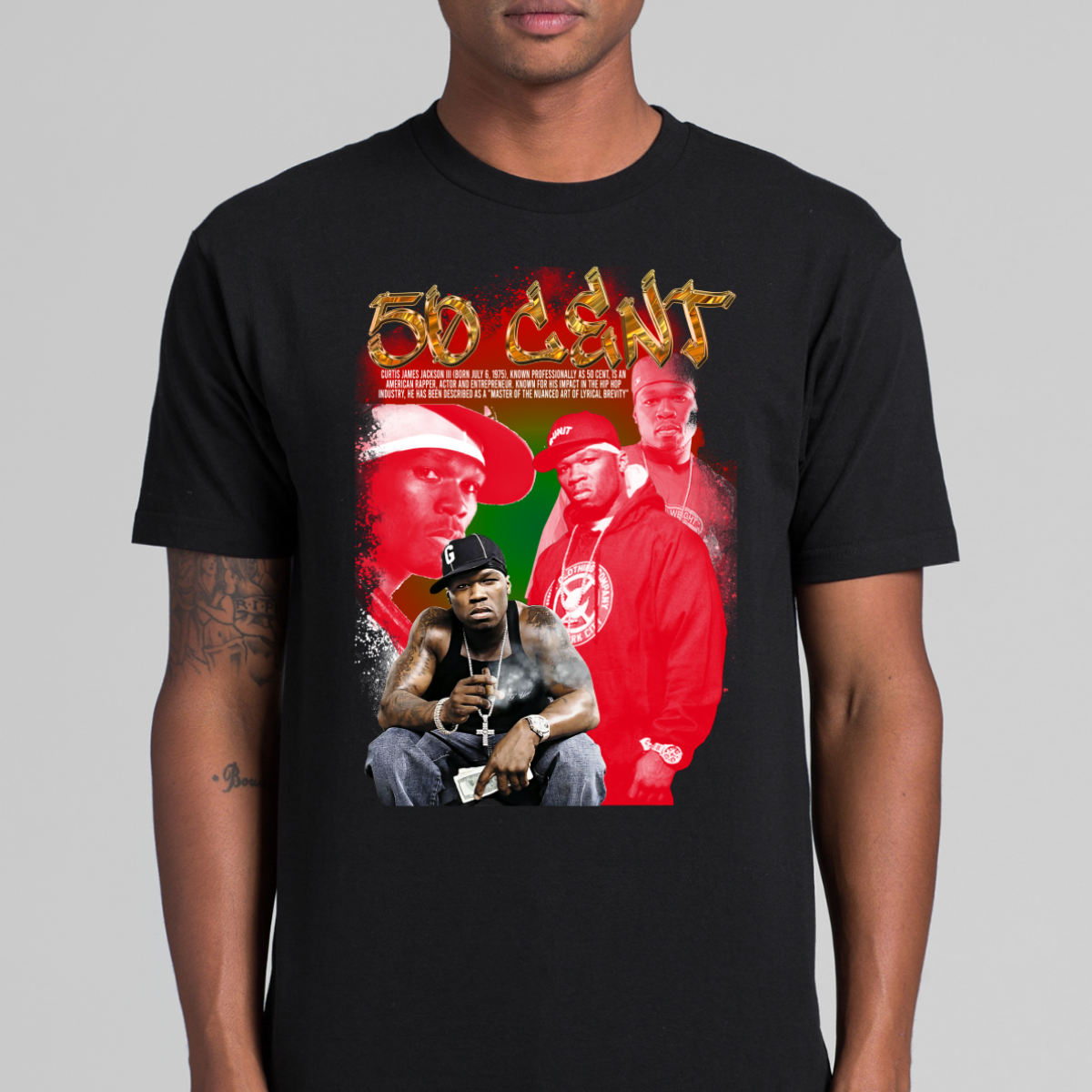 50 Cent V3 T-Shirt Rapper Family Fan Music Hip Hop Culture