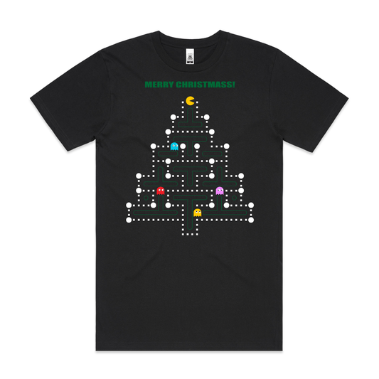 Pac-Man Christmas V2 T-Shirt Arcade Tee