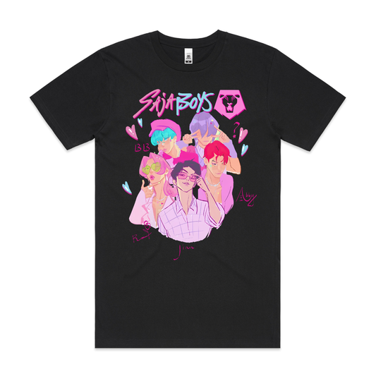 Saja Boys K-pop Demon Hunters V6 T-shirt Animation Movie Tee