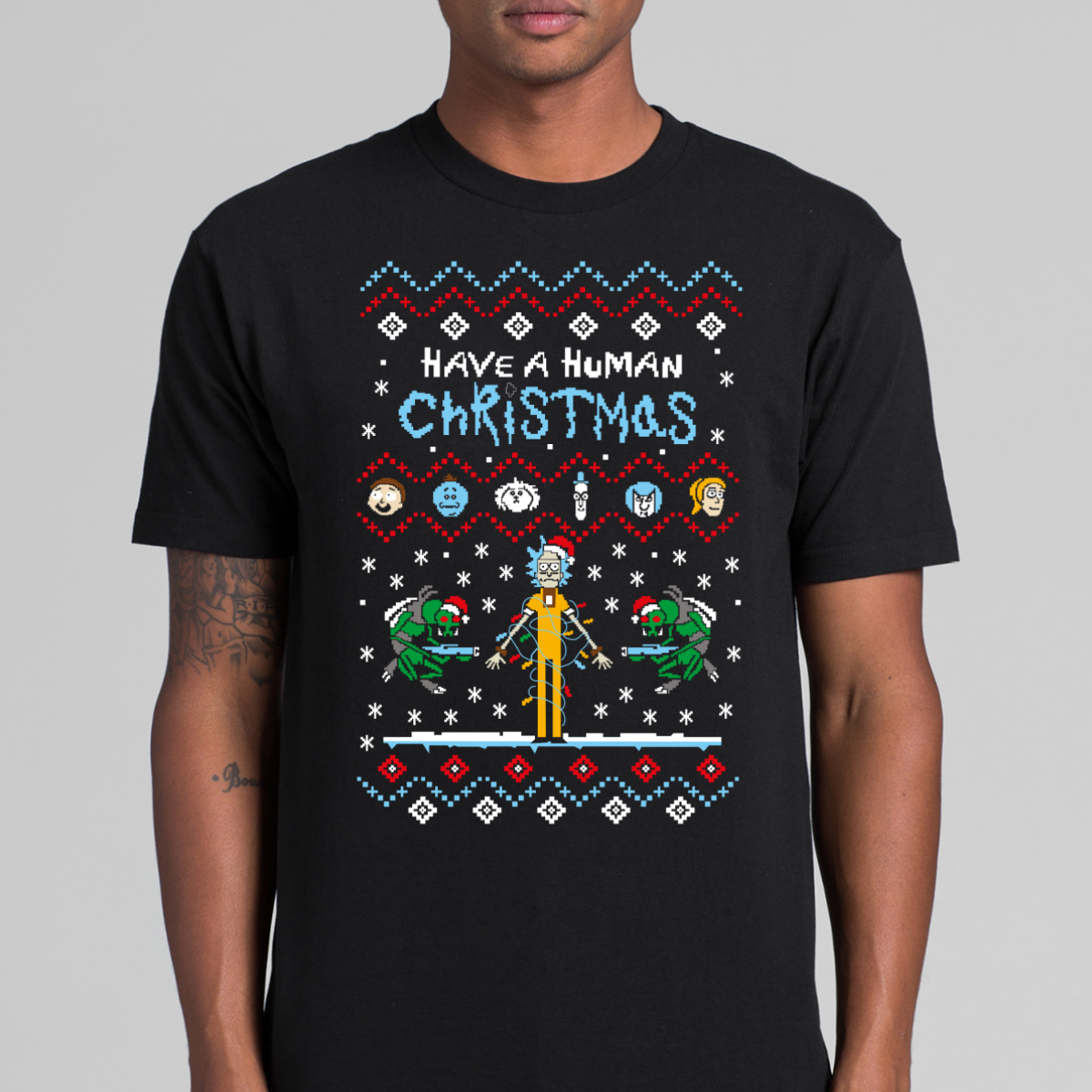 Rick and Morty Christmas T-Shirt Cartoon Tee