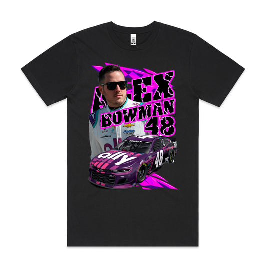 Alex Bowman Stock Car Racing T-Shirt Sport Athlete Family Tee