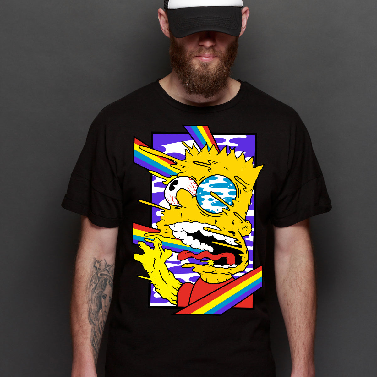 The Simpsons Bart Shocked T-Shirt Funny Tee