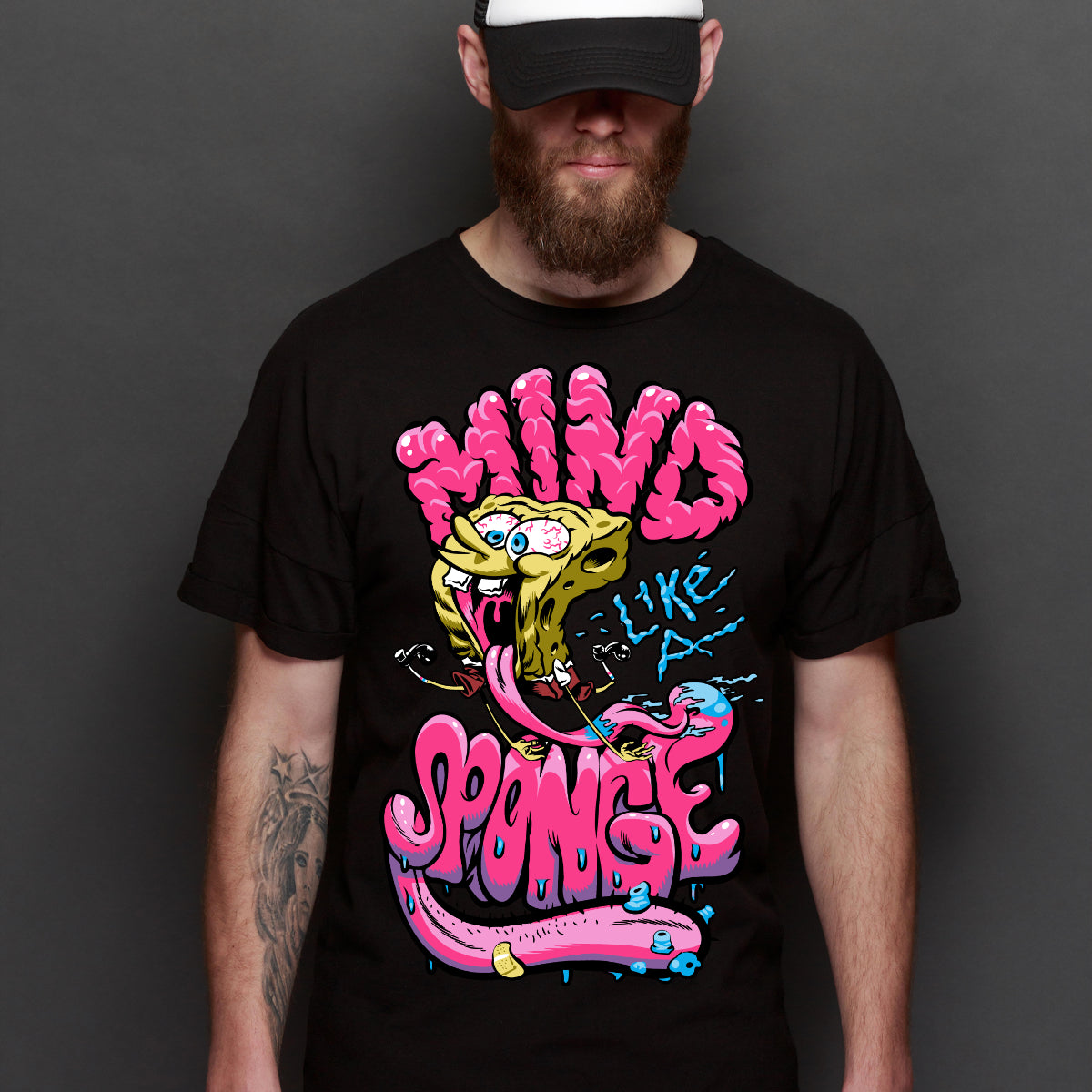 SpongeBob SquarePants Mind Like A Sponge T-Shirt Funny Tee