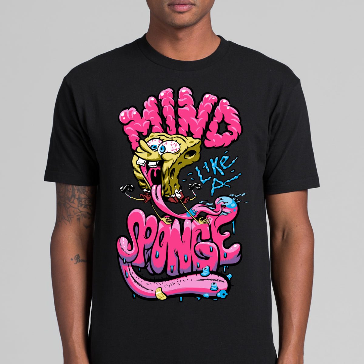 SpongeBob SquarePants Mind Like A Sponge T-Shirt Funny Tee