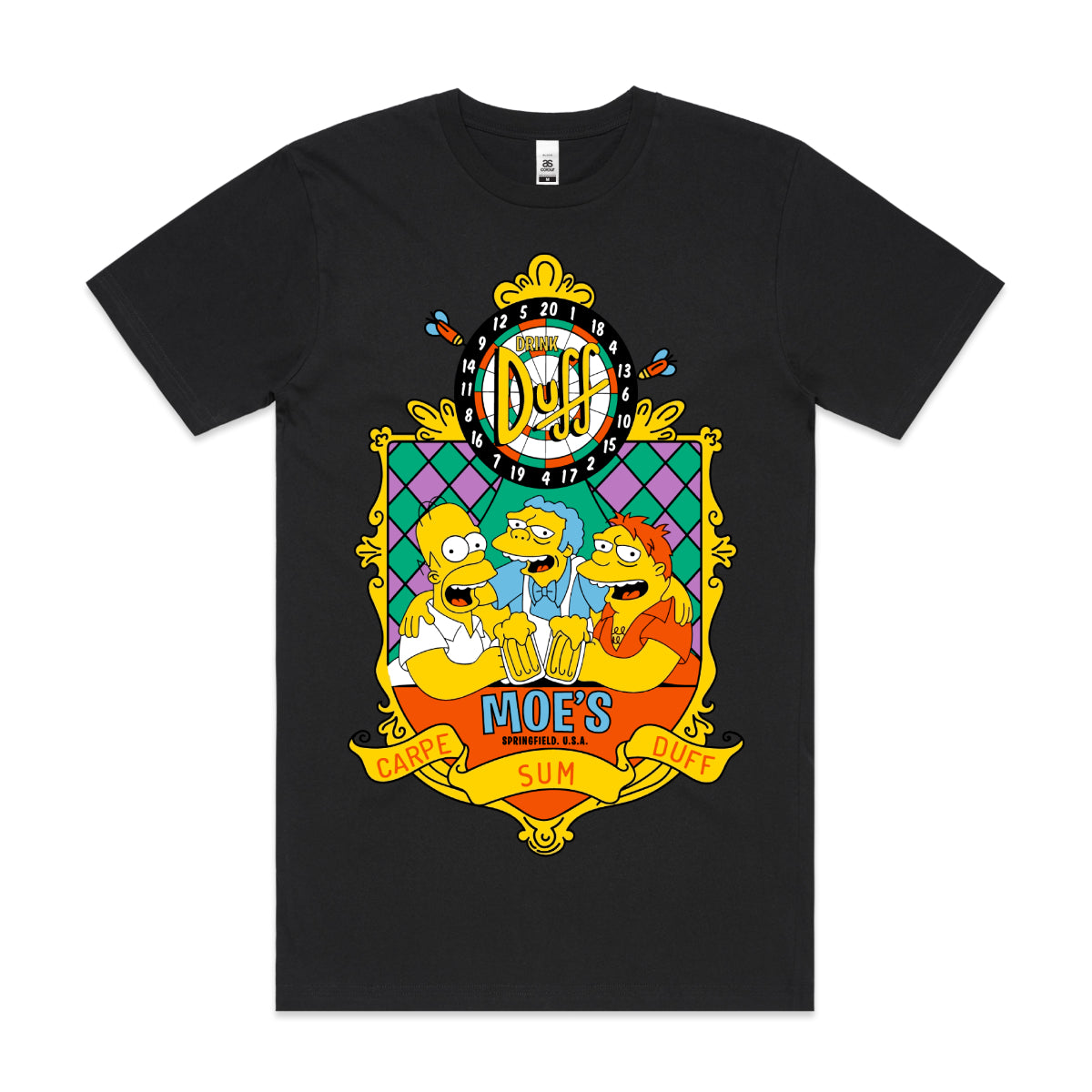 The Simpsons Drink Duff Beer Moe's Tavern Bar T-Shirt Funny Tee