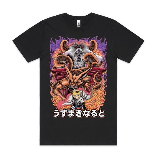 Naruto Kurama & Minato T-shirt Japanese Anime Tee