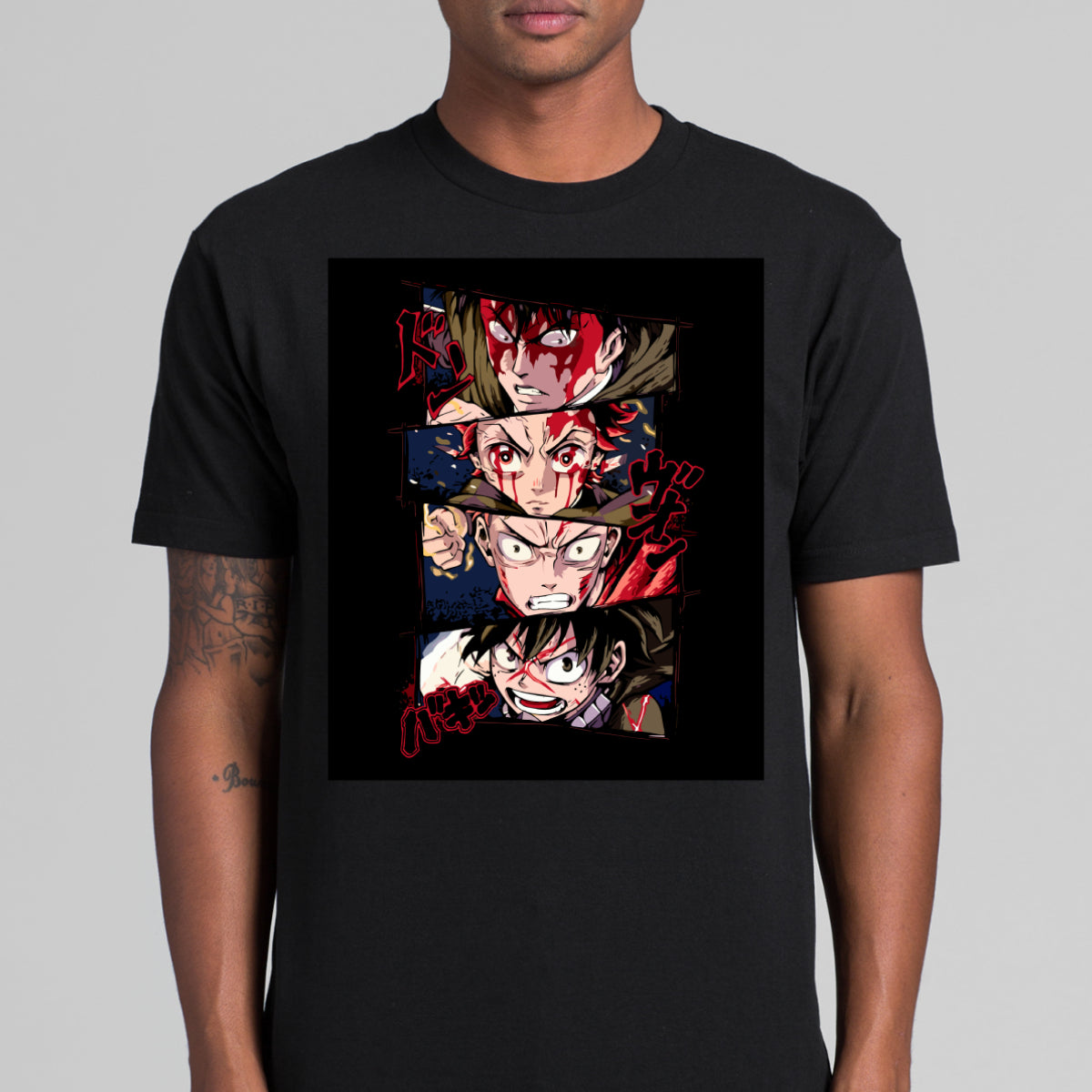 Levi x Tanjiro x Itadori x Midoriya T-shirt Japanese Anime Tee