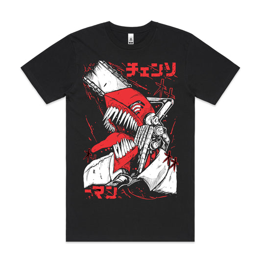 Chainsaw Man V10 T-Shirt Cotton Block Tee Japanese anime Tee