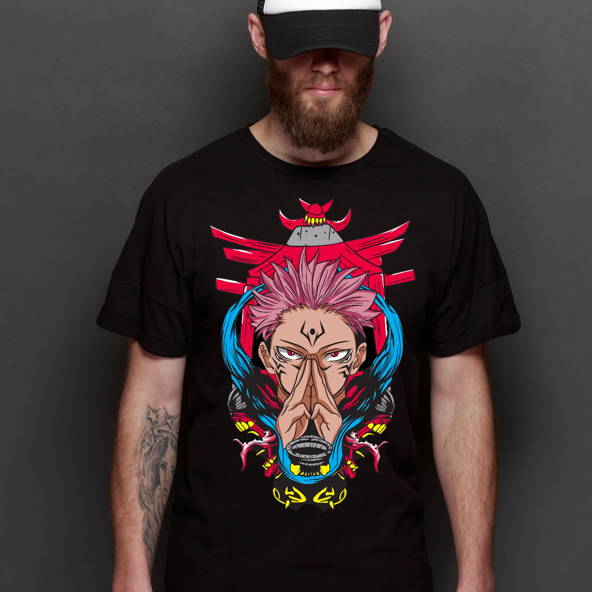 jujutsu kaisen V23 Ryomen Sukuna T-Shirt Japanese Anime Tee