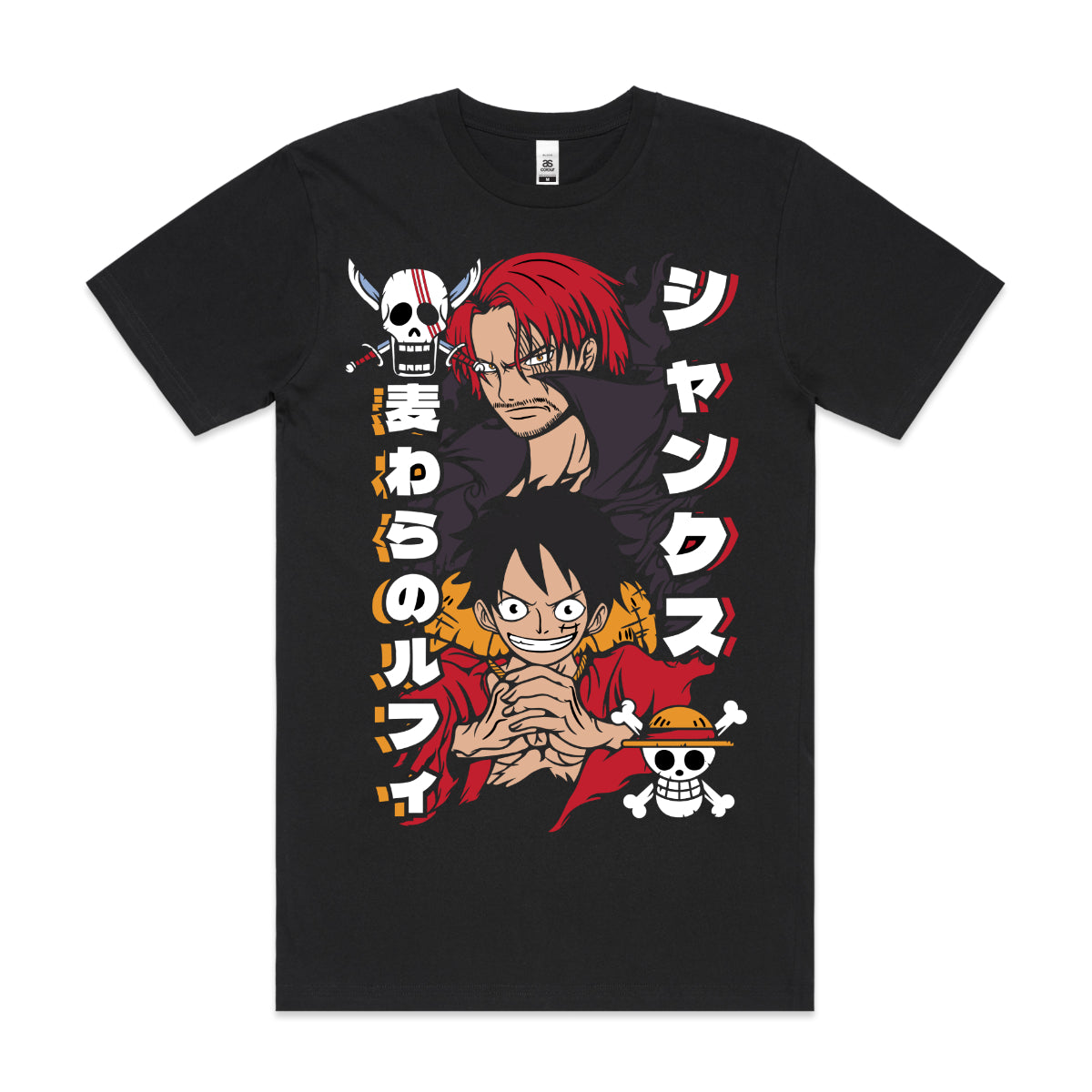 One Piece Luffy Shanks T-Shirt Japanese Anime Tee