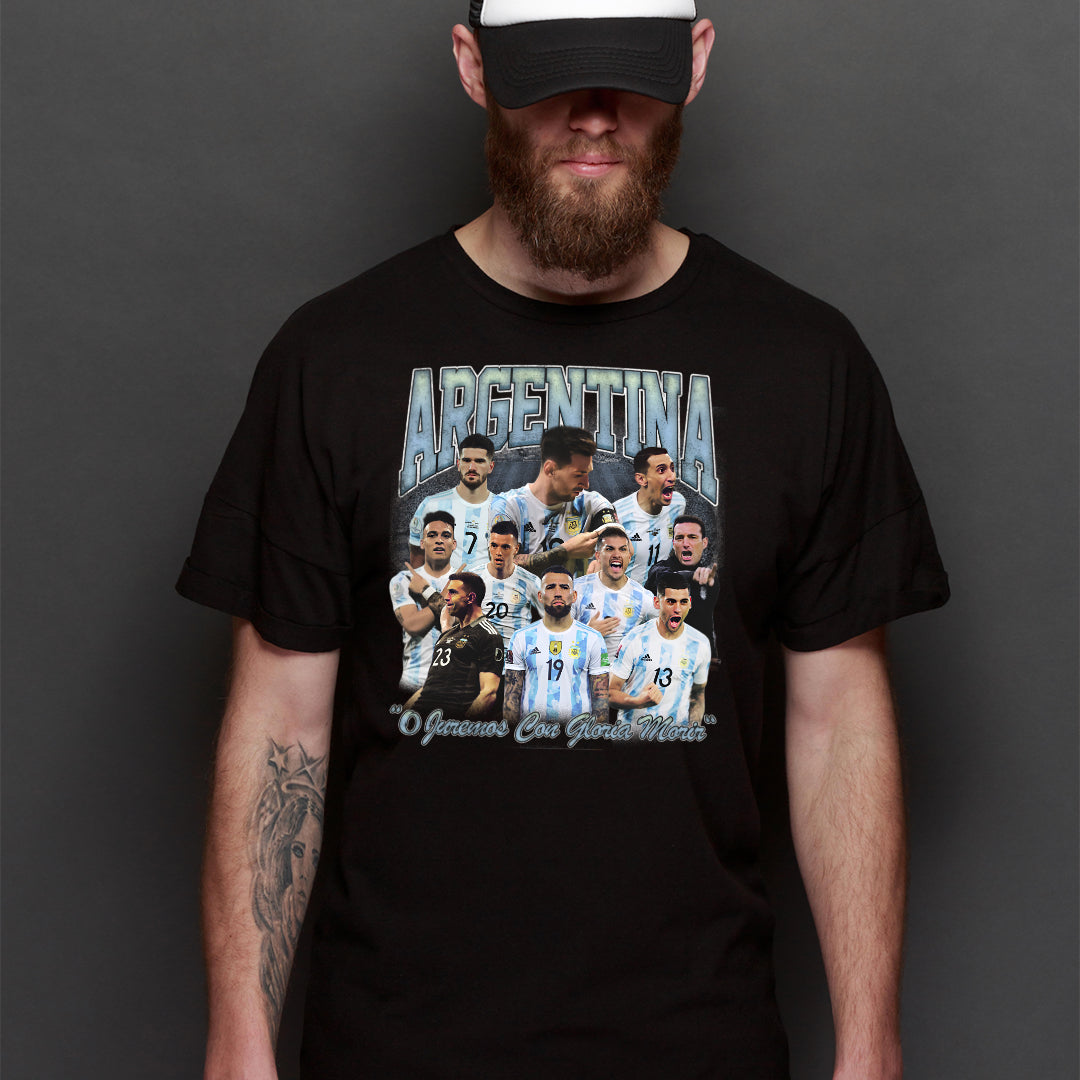 Argentina Football Team T-Shirt Sport Athlete Family Tee