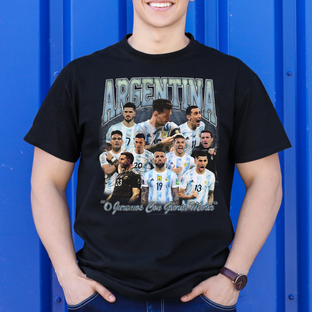 Argentina Football Team T-Shirt Sport Athlete Family Tee