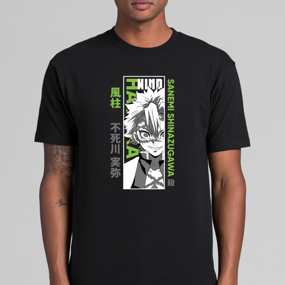 Demon Slayer Sanemi Shinazugawa T-Shirt Japanese Anime Tee