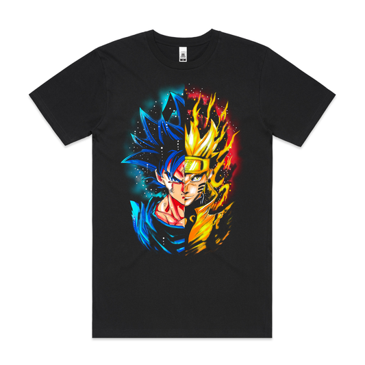 Goku x Naruto T-shirt Japanese Anime Tee