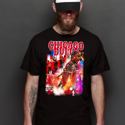 NBA Chicago Bulls NBA T-Shirt Sport Athlete Family Tee