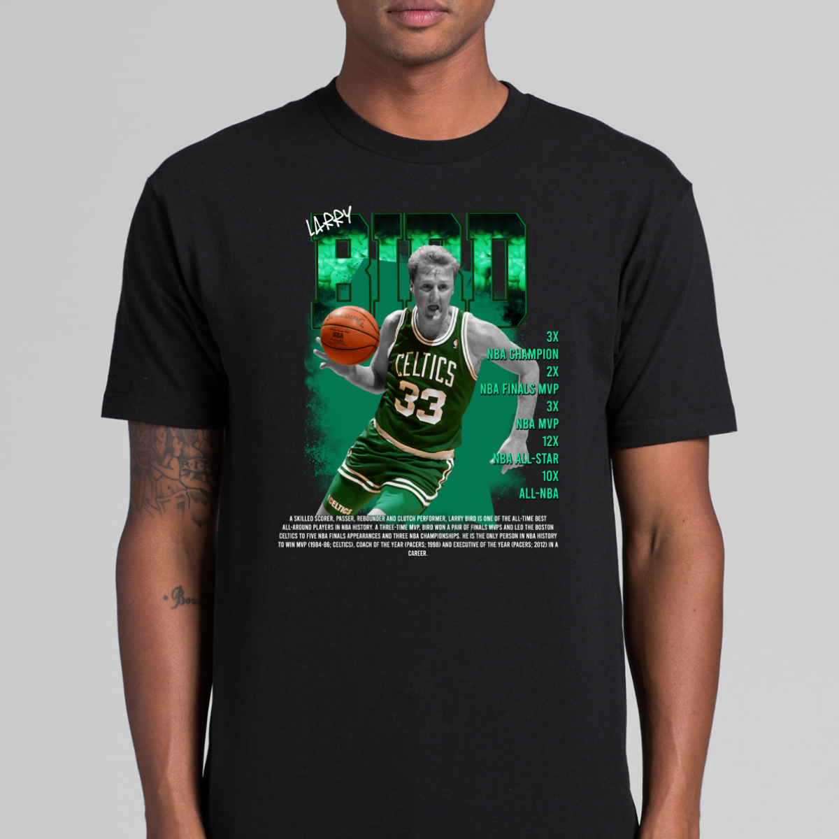 Larry Bird NBA T-Shirt Sport Athlete Family Tee