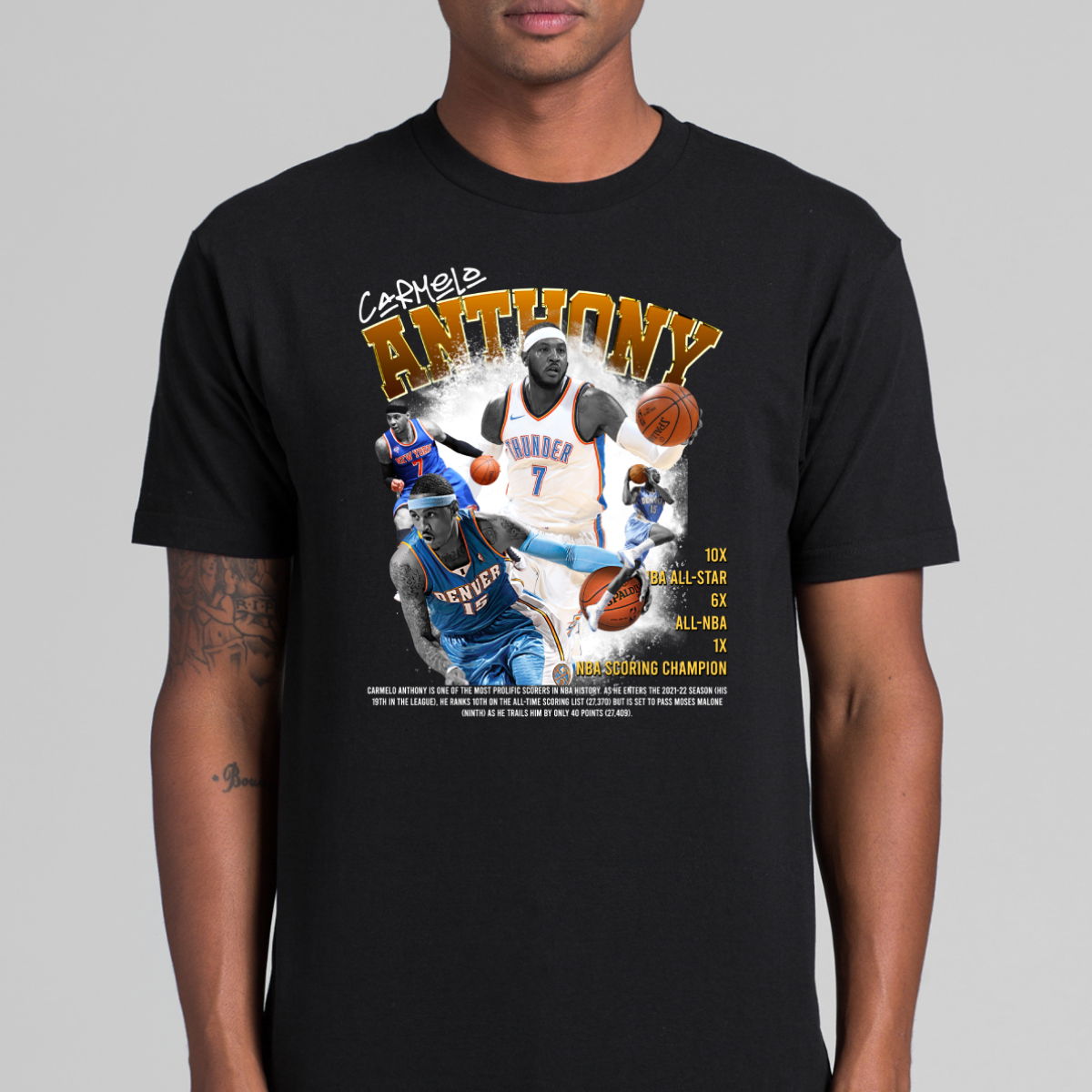 Carmelo Anthony V3 NBA T-Shirt Sport Athlete Family Tee