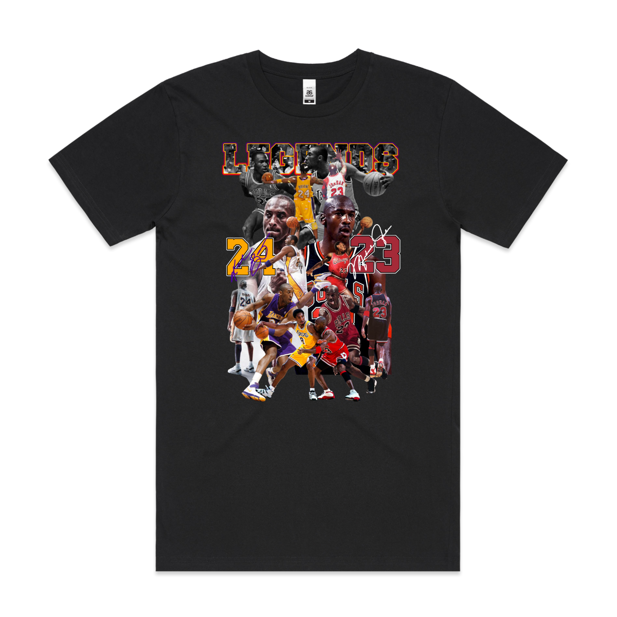 Kobe Bryant Michael Jordan NBA T-Shirt Sport Athlete Family Tee