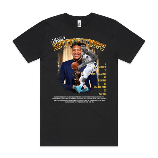 Giannis Antetokounmpo V3 NBA T-Shirt Sport Athlete Family Tee