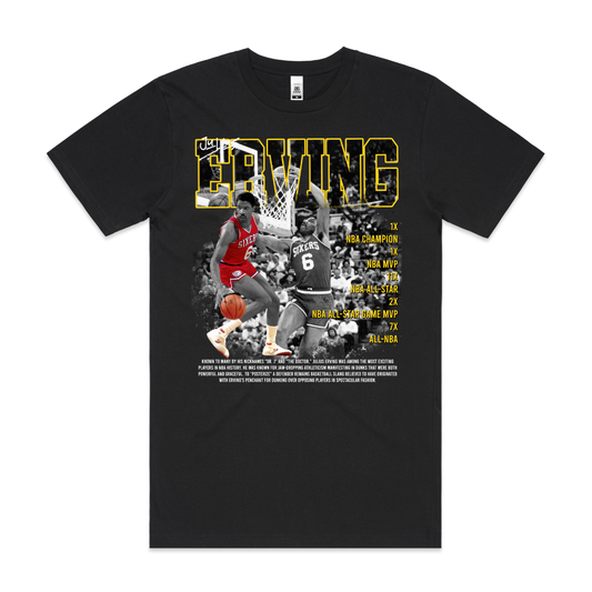Julius Erving NBA T-Shirt Sport Athlete Family Tee