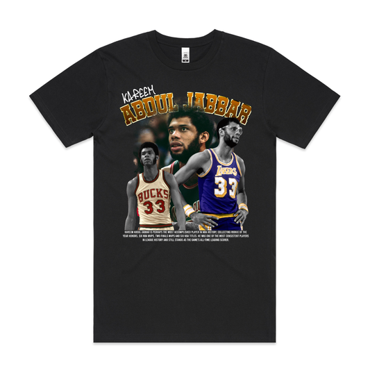 Kareem Abdul-Jabbar V2 NBA T-Shirt Sport Athlete Family Tee