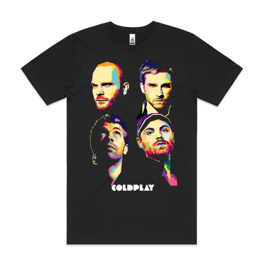Coldplay V2 T-Shirt Band Family Tee Music Rock and Roll