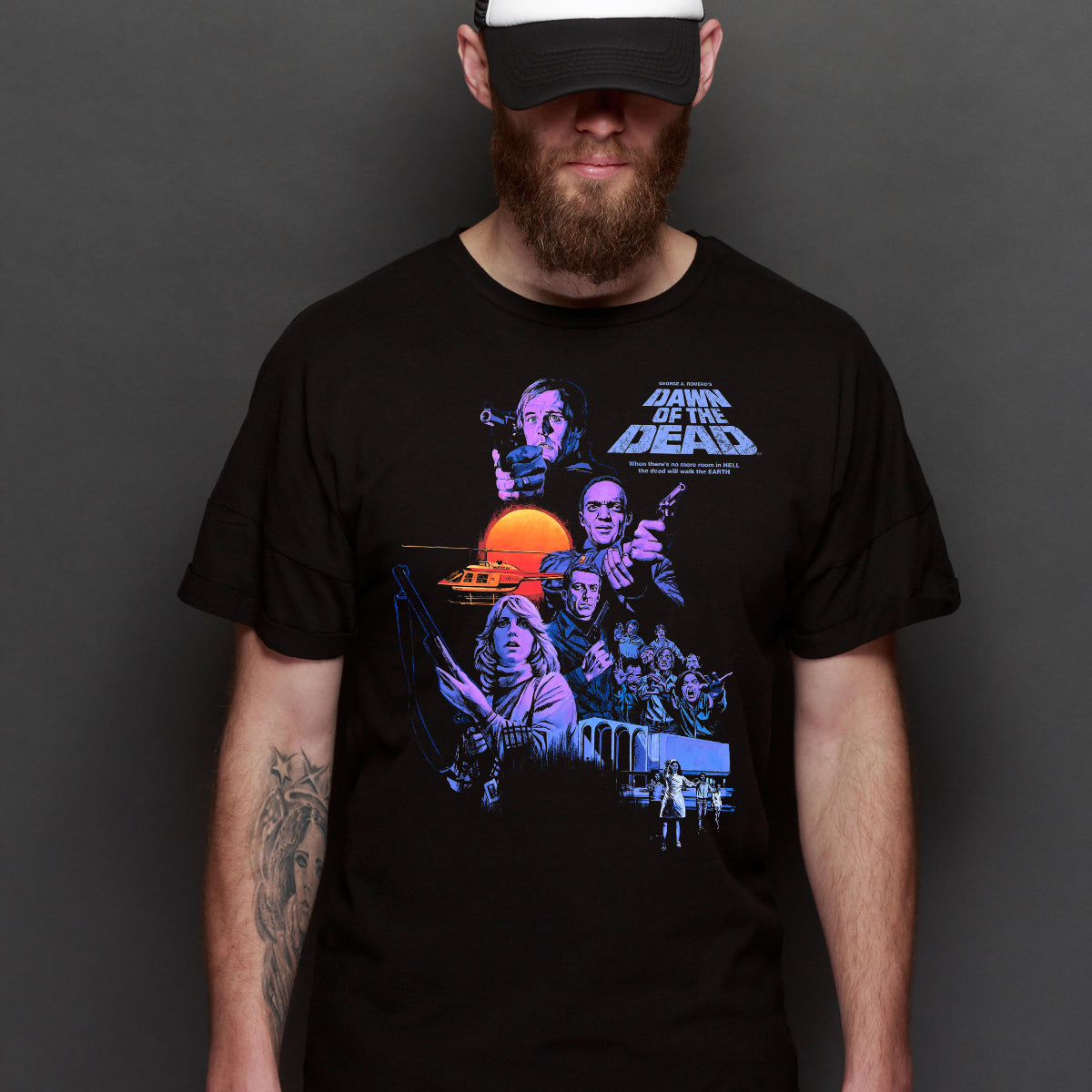 Dawn Of The Dead Movie T-Shirt Cotton Block Tee