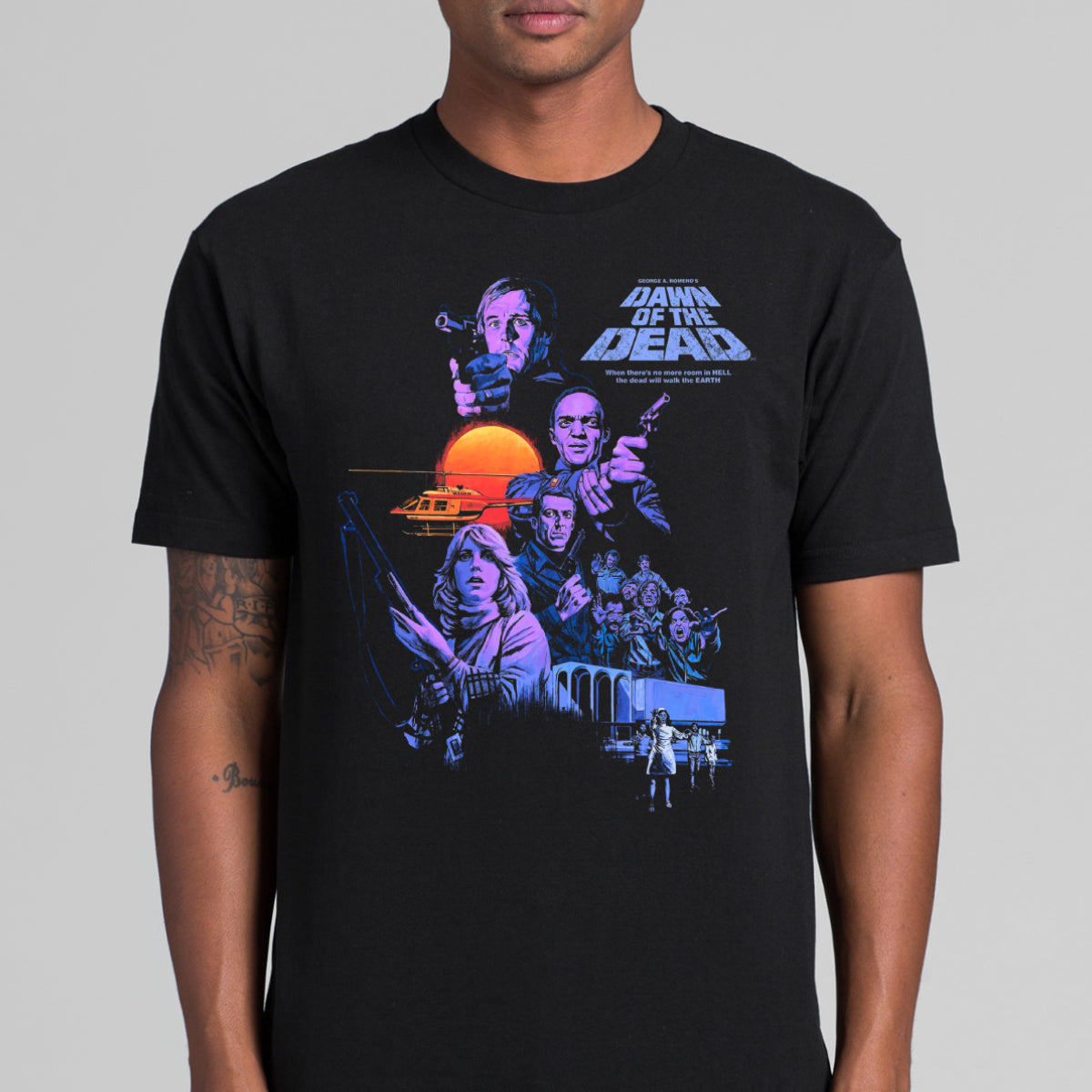 Dawn Of The Dead Movie T-Shirt Cotton Block Tee