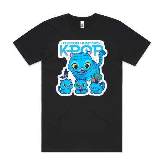 K-pop Demon Hunters Derpy Tiger and Sussie Magpie V9 T-shirt Animation Movie Tee