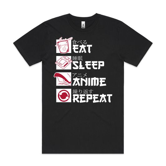 Eat, Sleep, Anime, Repeat T-shirt Anime Lifestyle Tee