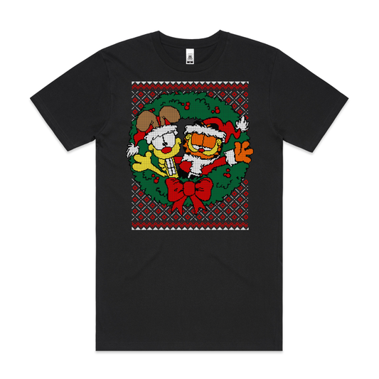 Garfield Christmas T-Shirt Cartoon Tee