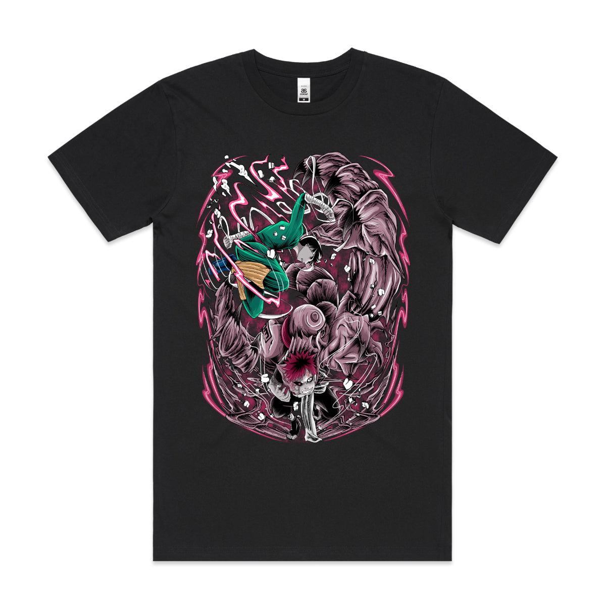 Naruto Rock Lee Vs Gaara T-shirt Japanese Anime Tee