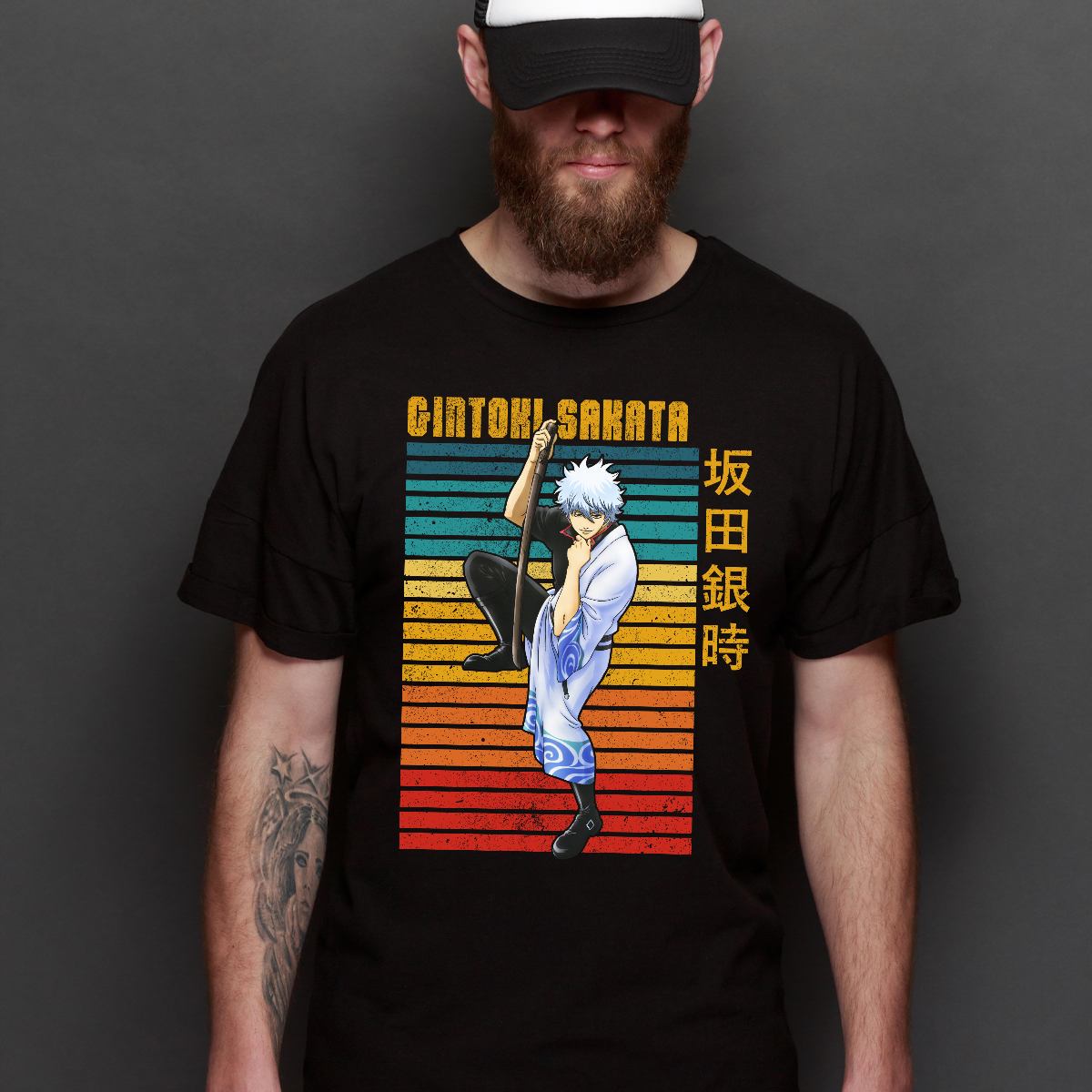 Gintama Gintoki Sakata V12 T-Shirt Japanese Anime Tee