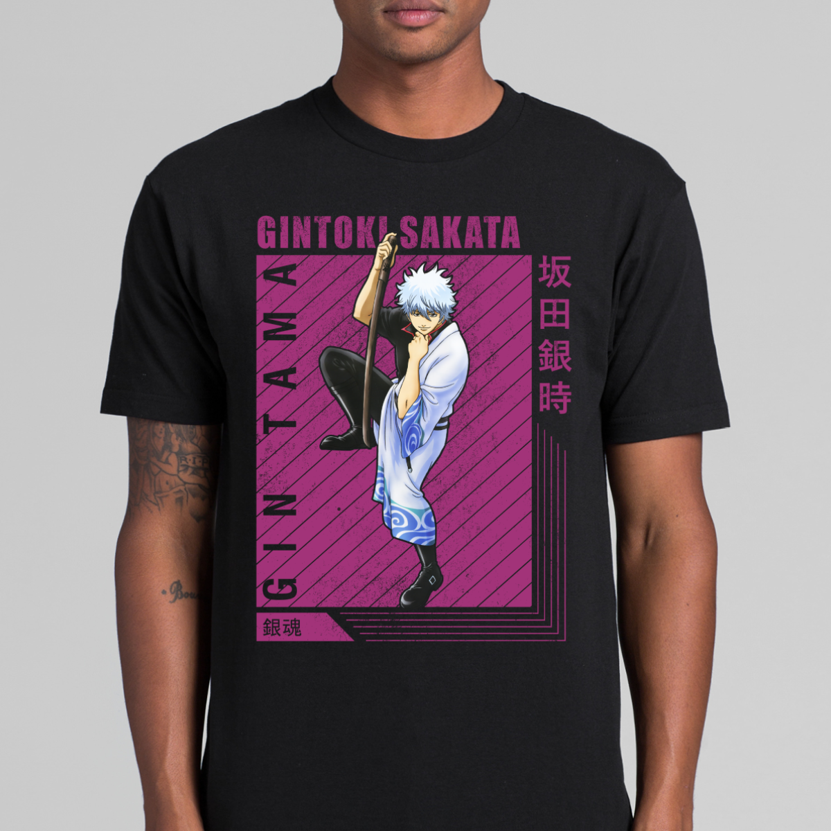 Gintama Gintoki Sakata V8 T-Shirt Japanese Anime Tee