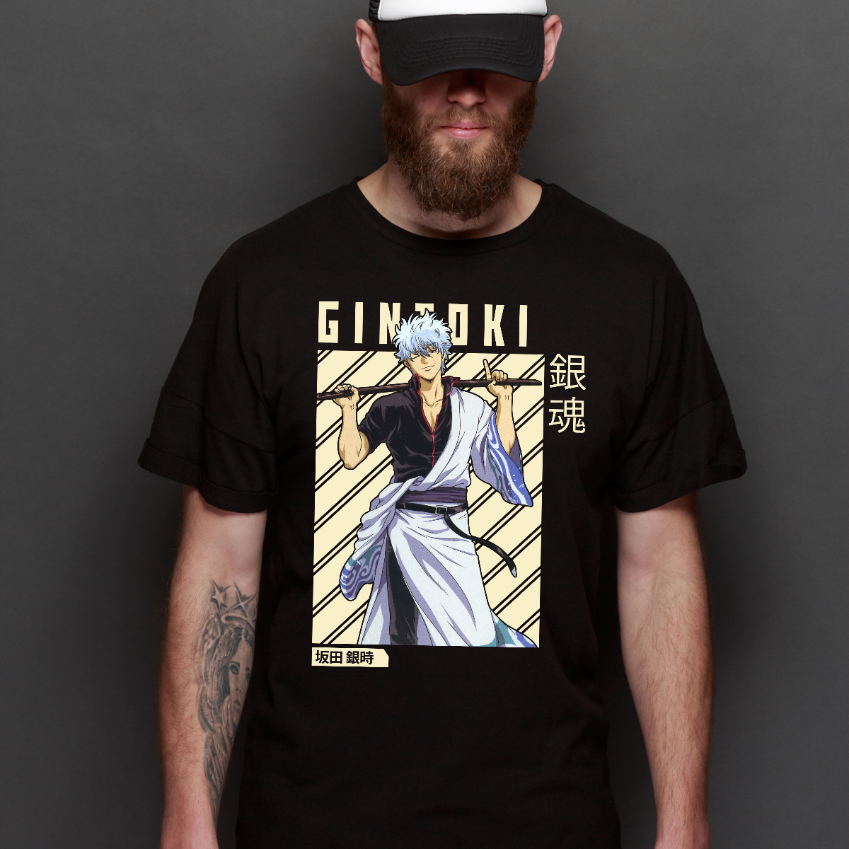Gintama Gintoki Sakata V2 T-Shirt Japanese Anime Tee
