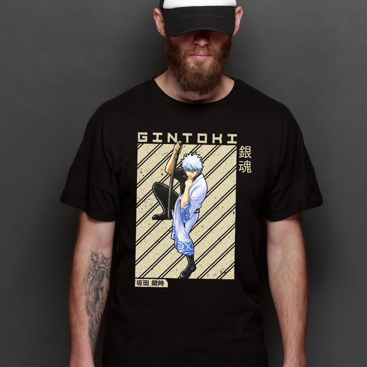Gintama Gintoki Sakata V4 T-Shirt Japanese Anime Tee