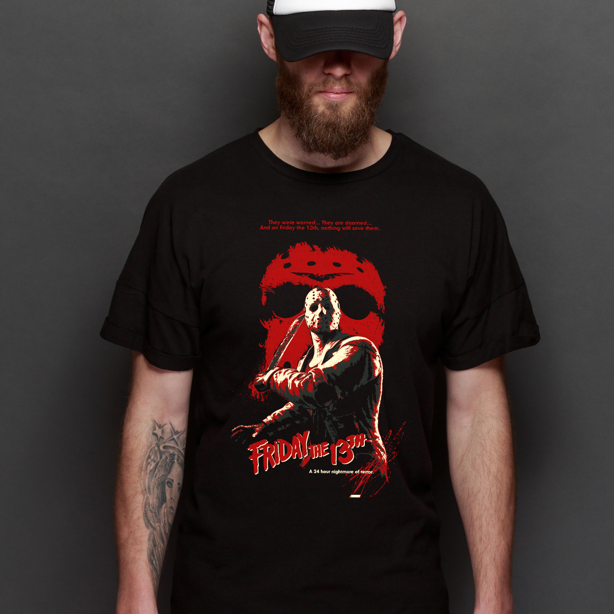 Jason Friday The 13th V10 Horror Movie T-Shirt Tee