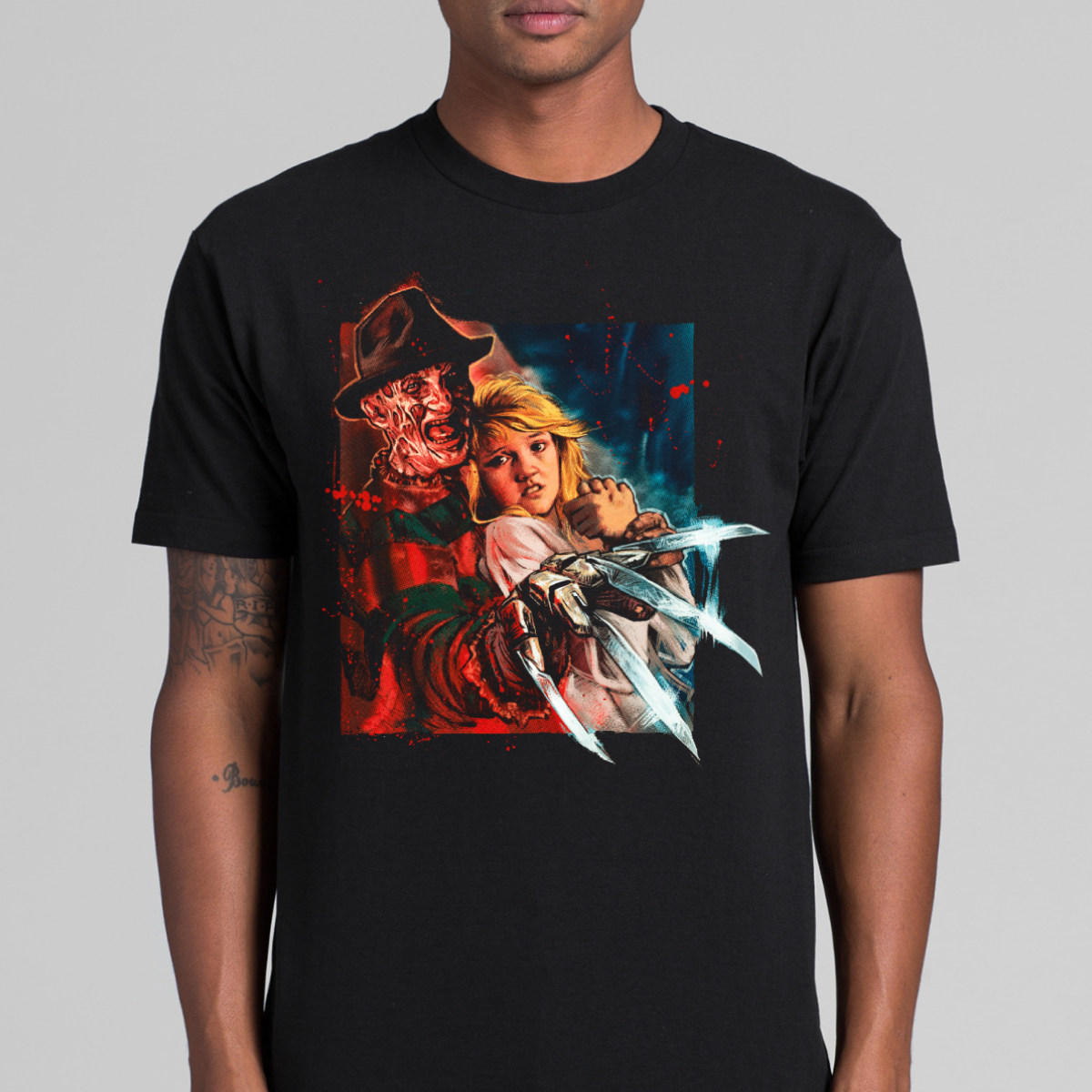 Freddy Krueger V4 Horror movies T-Shirt Cotton Block Tee